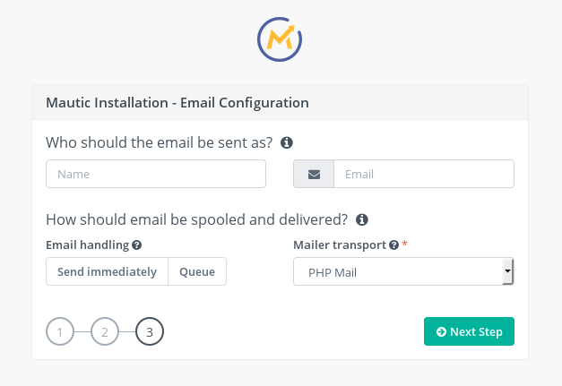 Configuração Mautic Email