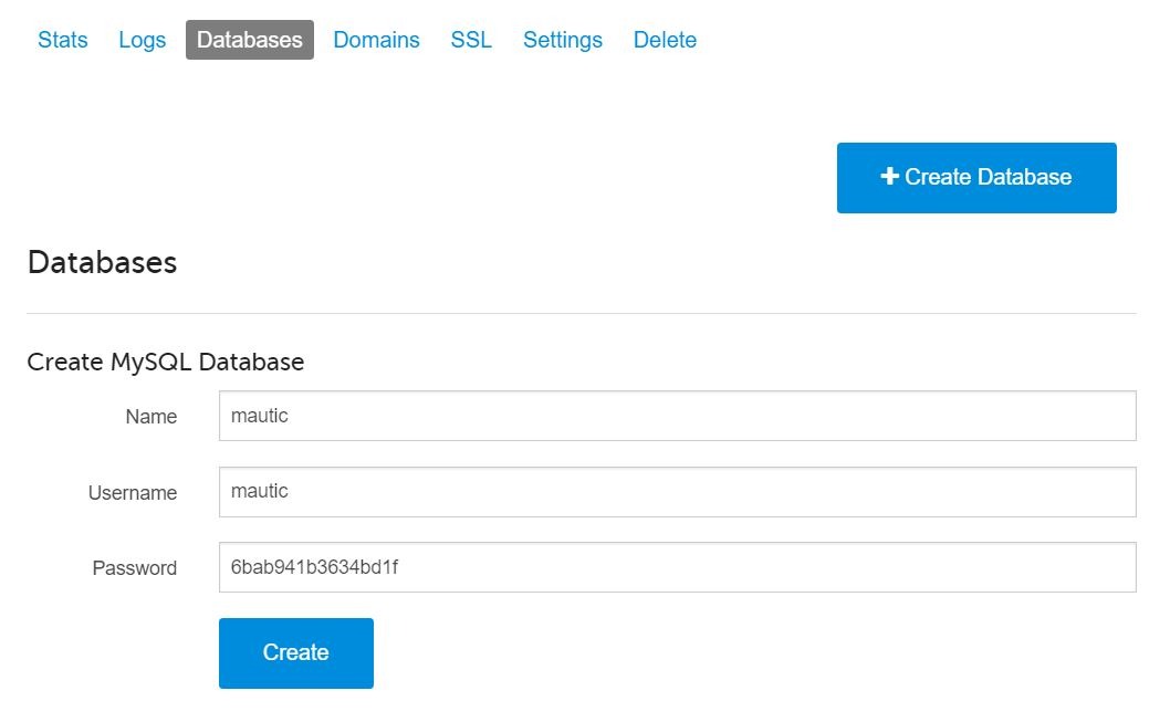 Setup MySQL database and user in ServerPilot.