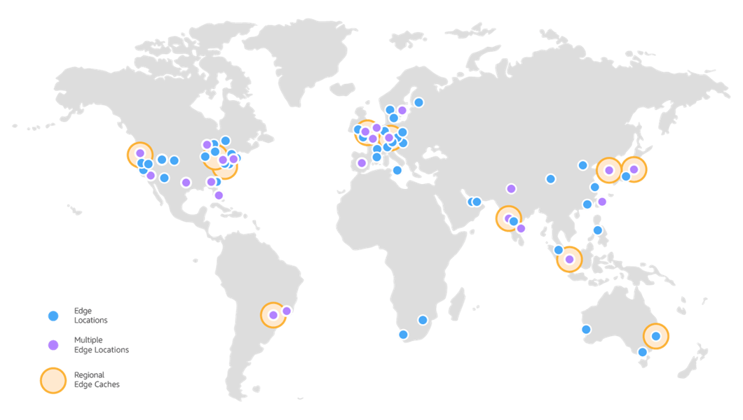 AWS CloudFront Network Map - July 2019