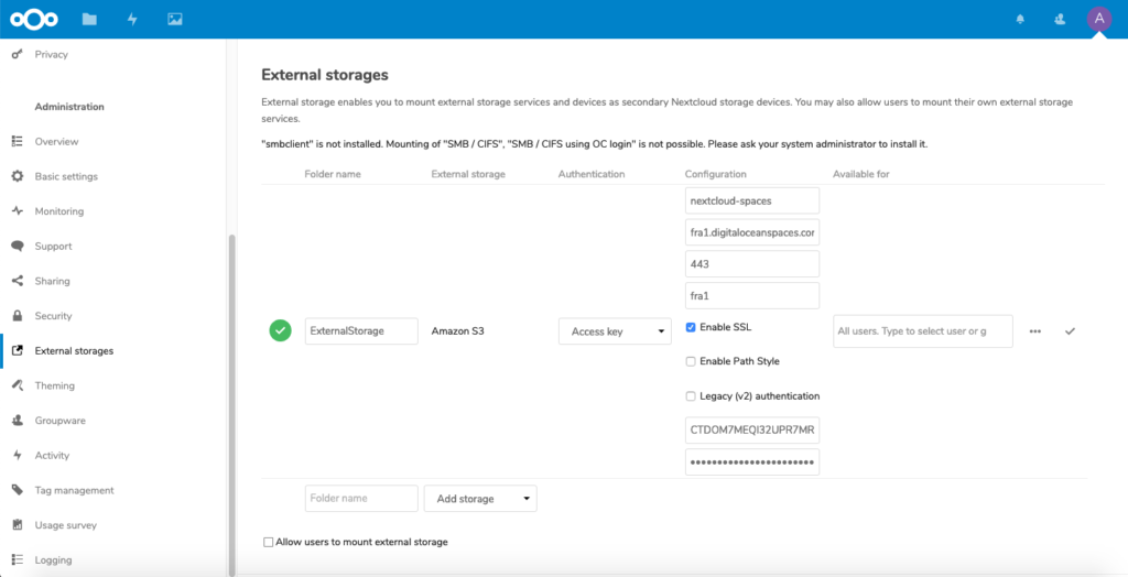 Implementing S3 Compatible Primary Storage for NextCloud - Autoize